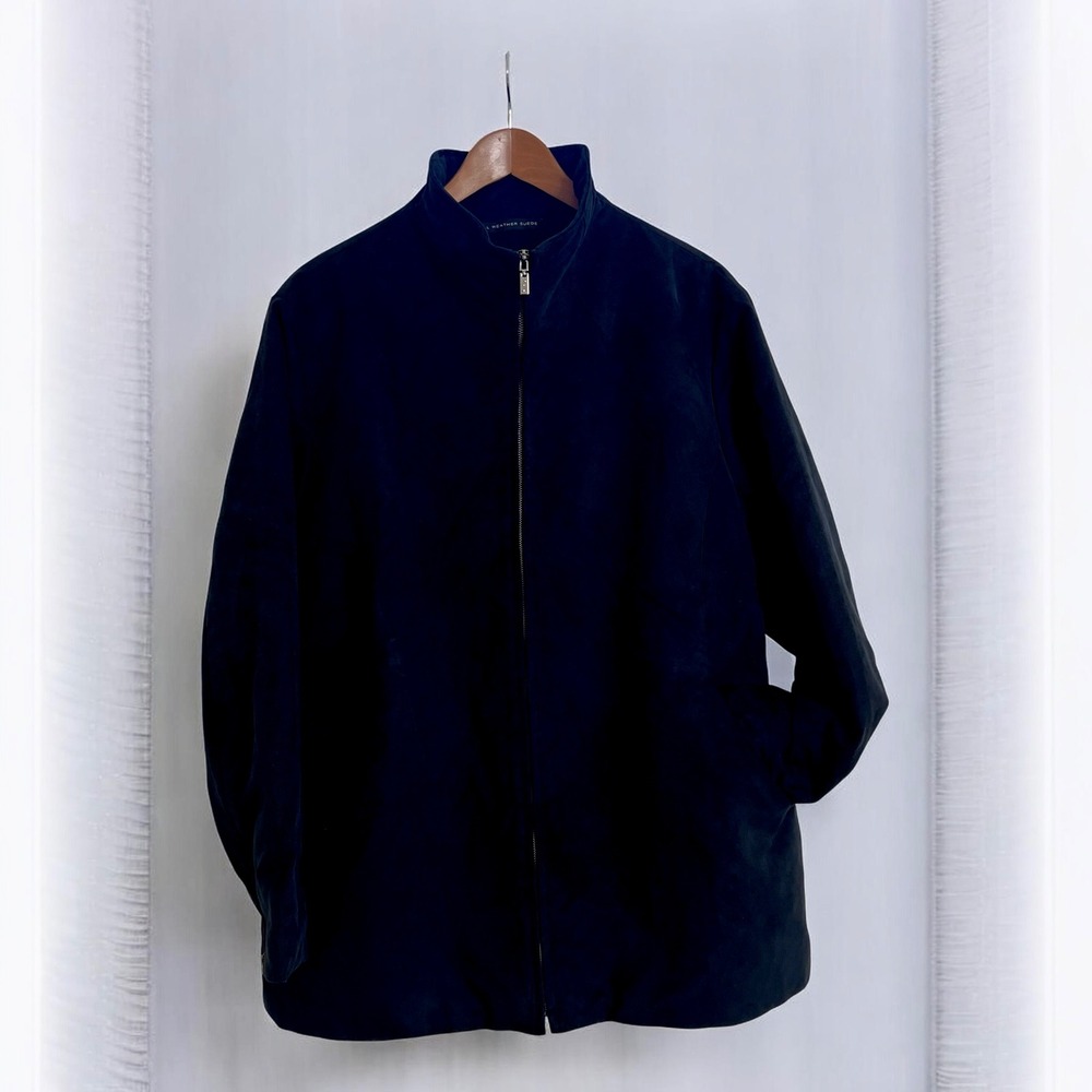 London Fog Limited Edition Black All Weather Faux Suede Quilted Jacket Women 1X - Picture 16 of 16